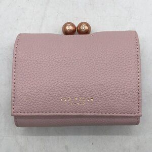 Ted Baker London Pink Wallet Maciey Bobble Small Leather Purse Barbie Core NWOT